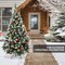 5ft Partially Flocked Artificial Christmas Tree(Zrsgtree-1.5m)36"D x 36"W x 50"H